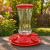 30 Sets Plastic Hummingbird Feeder Flowers Replaceable Hummingbird Feeder Parts  Outdoor