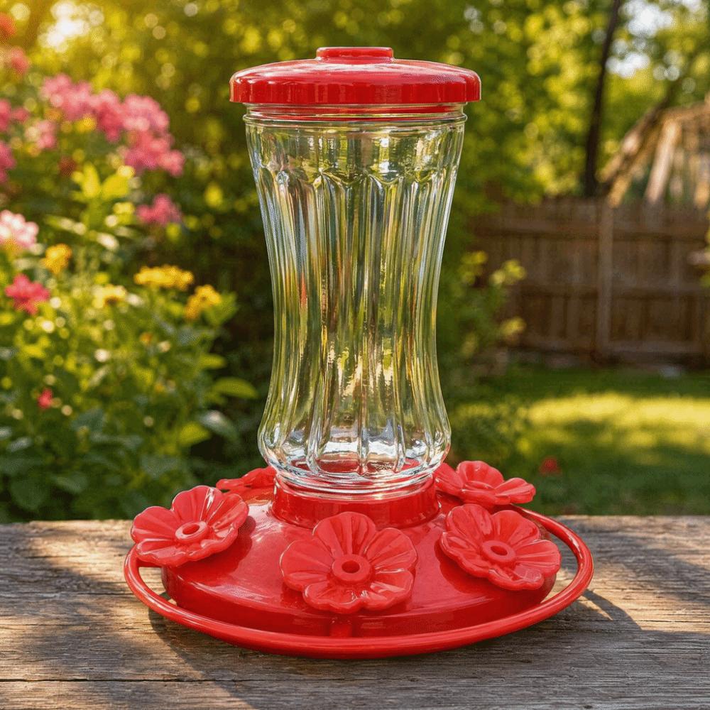 30 Sets Plastic Hummingbird Feeder Flowers Replaceable Hummingbird Feeder Parts Outdoor