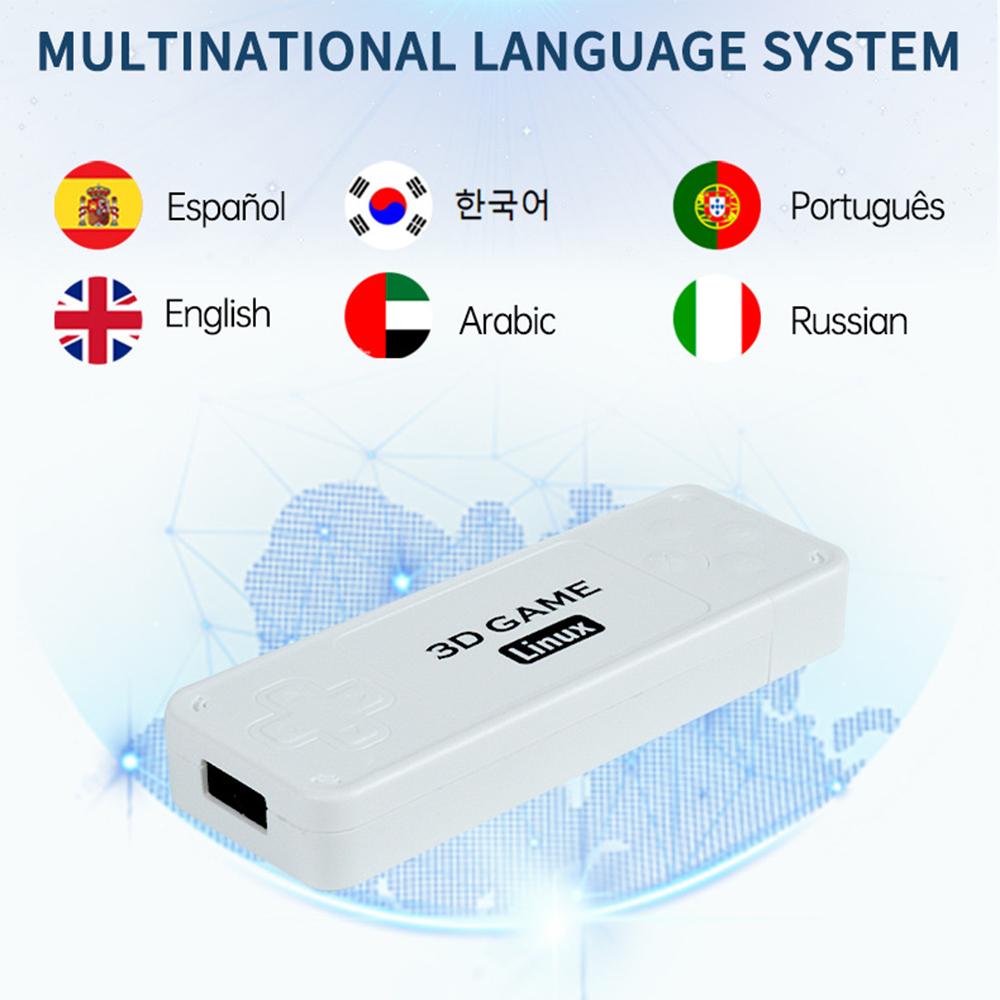 AMPOWN Y6 64G 4K HD Output Game Stick with 2 Wireless Game Controller