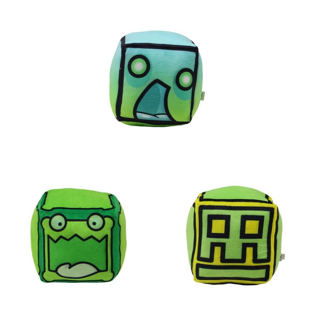 Dash Geometry Game Character Plush Cushion Stuffed Toy Expression Block Gift