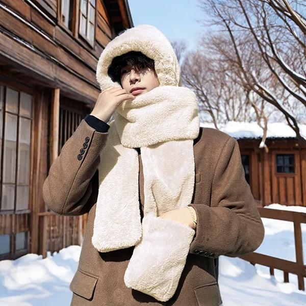 WTEMPO Gloves Scarves Hats Ear Protection Autumn Winter Outdoor Couple Windproof Cold-proof Warm Plush Hats Cycling Skiing Faux Fur Hats