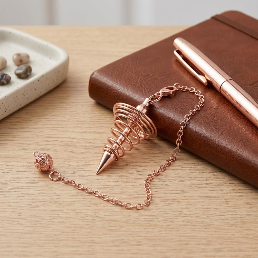 Copper Plated Metal Dowsing Pendulum 1.65x0.86 In Spiritual Pendulum Decor  Spiritual Layout