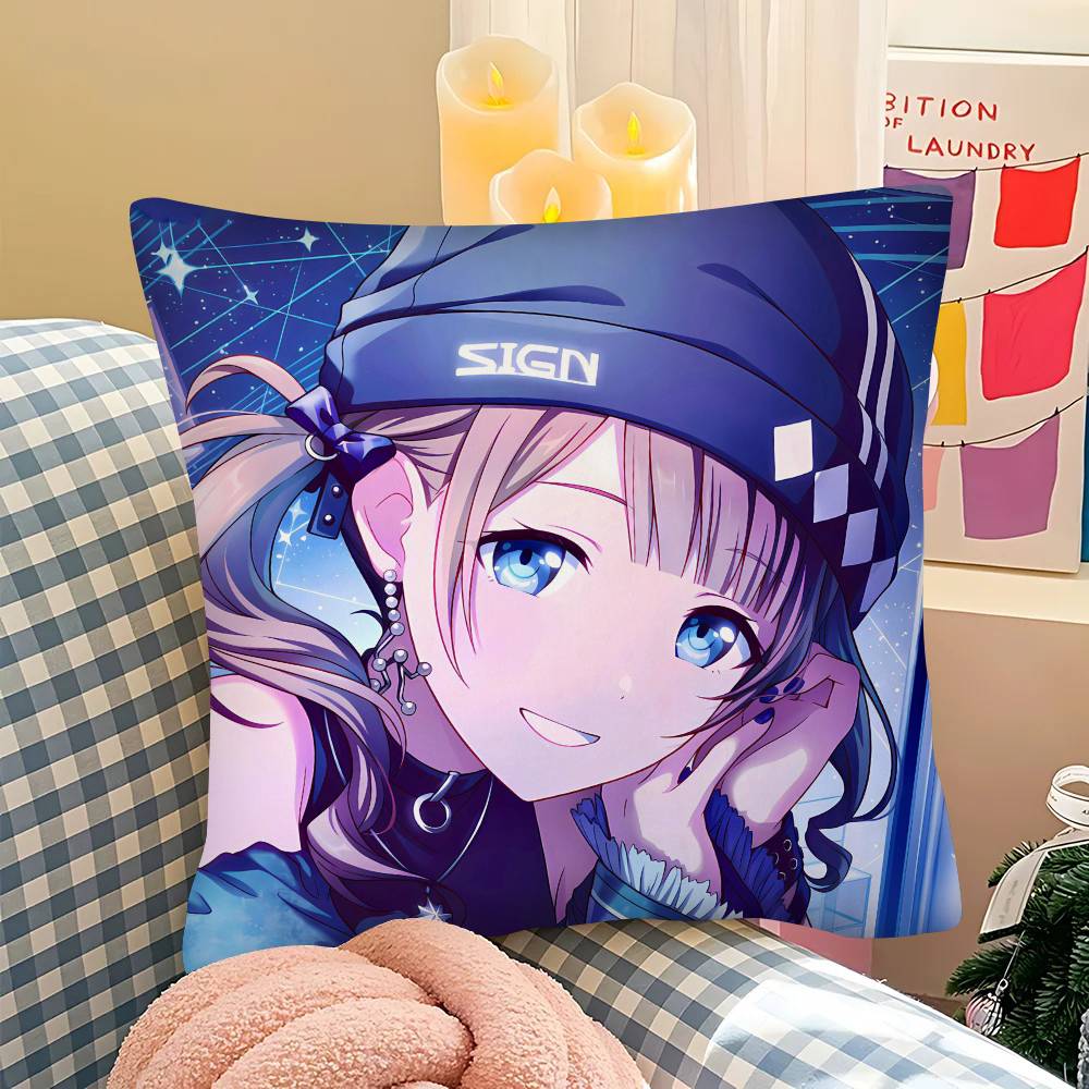 1Pc Honami Mochizuki Pillow Case Fashion Square Pillowcase Bedroom Sofa Room Ins Decoration Leisure
