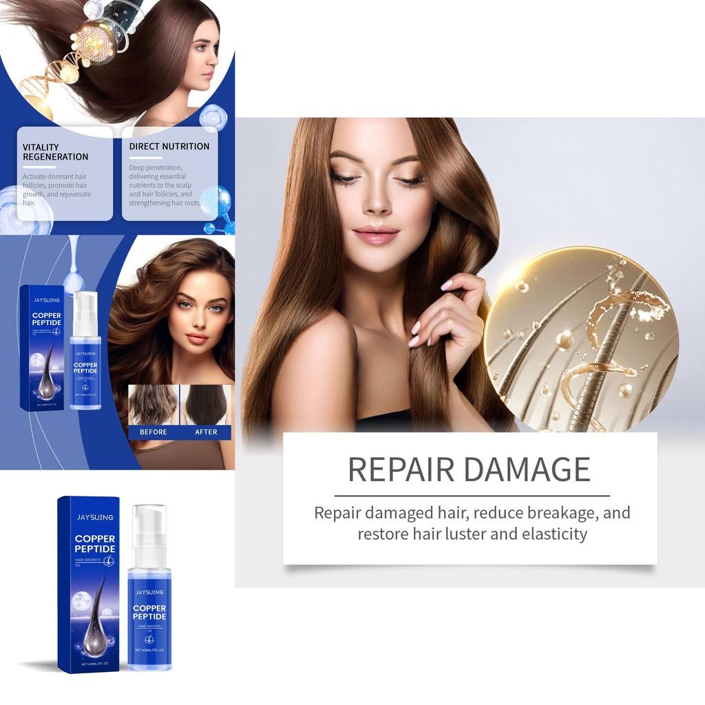 Jaysuing Copper Peptide Hair Oil 60ml Nourishing And Shiny Hair Treatment For Ultimate Glossiness