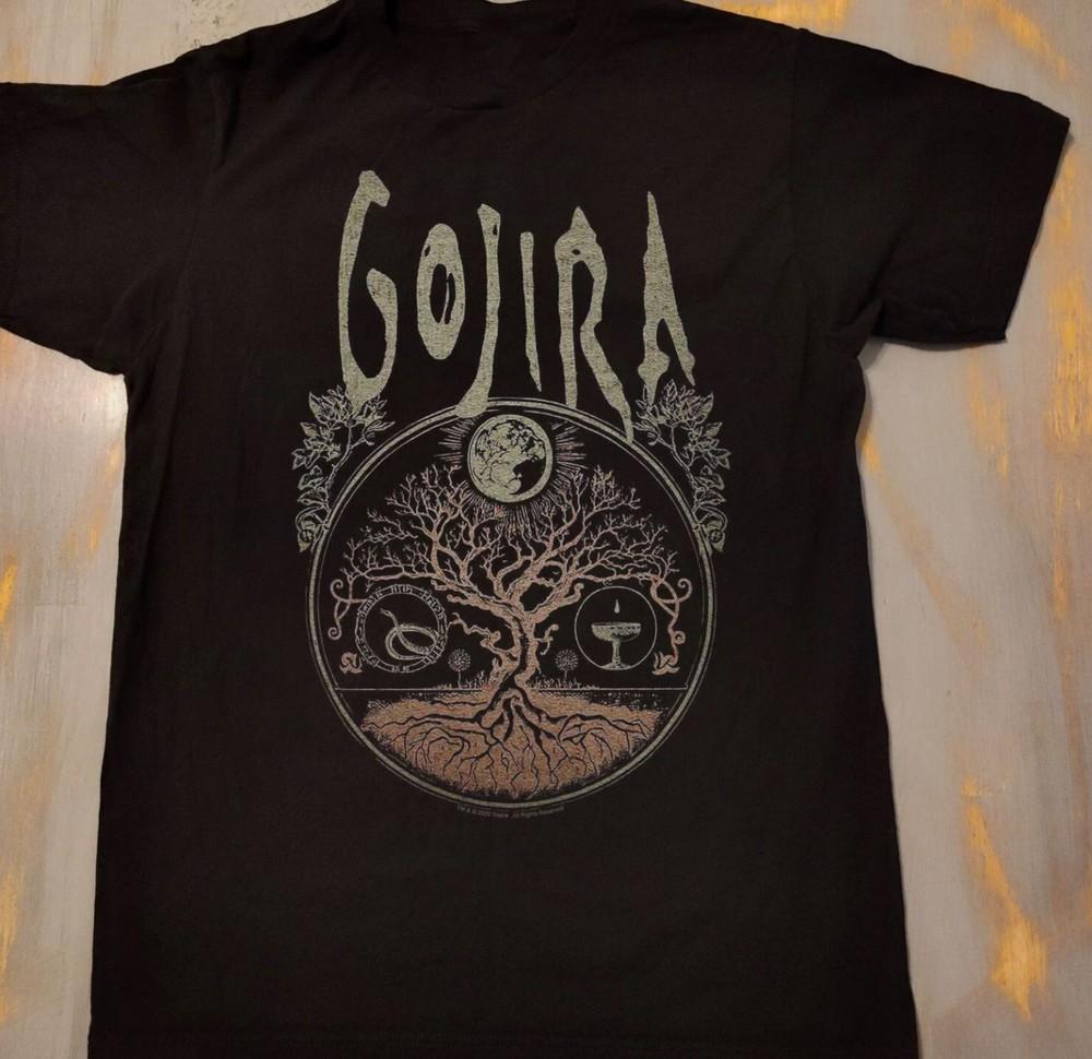 

Gojira Футболка Генезис Древо Жизни Символ Земли Черная С коротким рукавом Унисекс Все размеры 3XL
