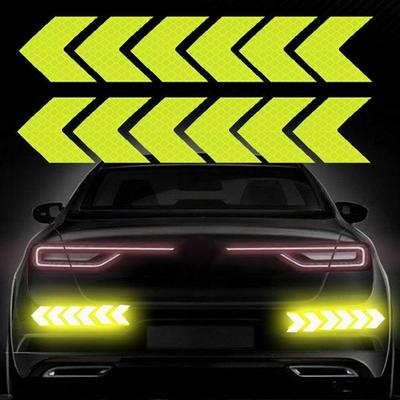 10 ks Samolepka na auto Reflexní šipka Páska Varování Bezpečnostní samolepka na nárazník kufru auta Reflektor Nebezpečná páska Příslušenství pro auto