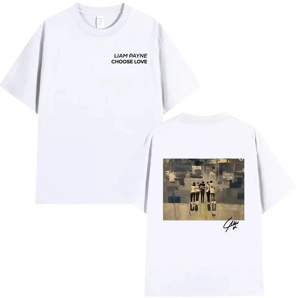 Liam Payne Choose Love Nadruk T-shirty Hołd Payne Fani Prezent Odzież Męska Damska Krótki Rękaw Oversize T-shirty Hip Hopowa Koszulka