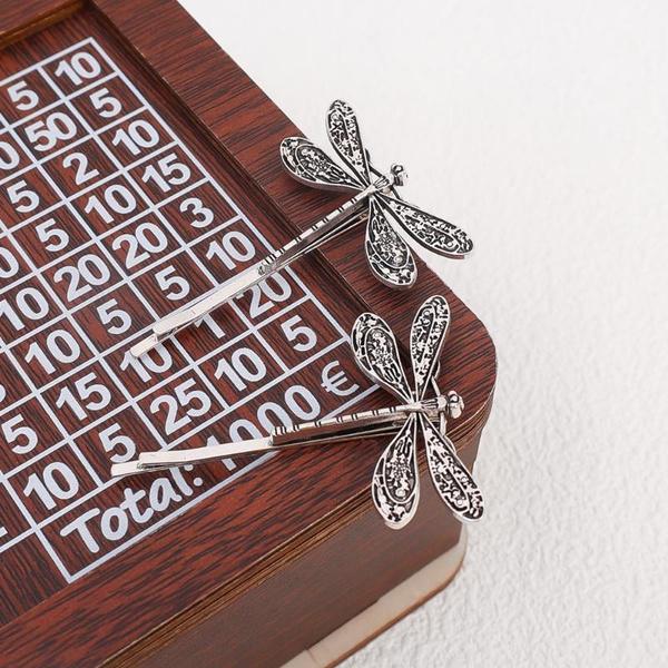 2/1 pezzi fermaglio per capelli libellula frangia unica forcina per donna accessori per capelli vintage forcina a farfalla fata stile foresta