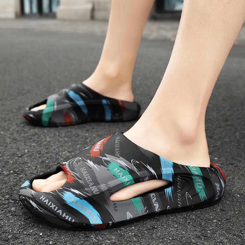 Fashion Men's and women's non-slip fashion casual beach sandals home flip-flops couple platform shoes summer