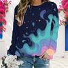 Womens Plus Size Crew Neck Sweatshirt Soft Loose Long Sleeve Casual Leisure Street Daily Pullover