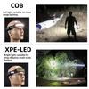 USB Rechargeable COB LED Headlamp,Motion Sensor Headlight with Built-in Battery,Bright Head Flashlight,Outdoor Camping Hiking