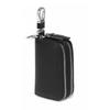 Leather Key Smart Key Double Key Card Coin Keychain [LETAYA] Case, Compatible, Case, Holder, Purse, (Black)
