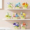 Bright Flower Basket: Preserved Flower & Succulent Building Block Set for Desktop Decor & Birthday Gifts