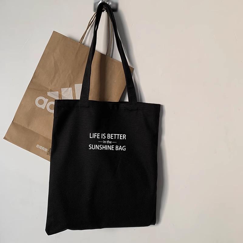 Summer Canvas Tote: Zippered Shoulder Bag for Shopping, Snacks, Laptop & School