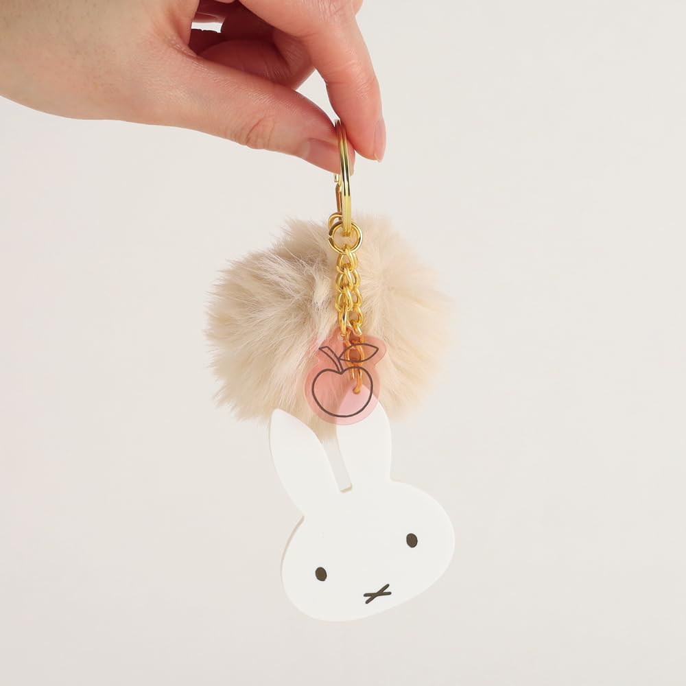 GreenFlash Miffy Päls Akryl Nyckelring, Beige, BM-454
