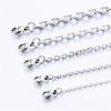 3mm/4mm Punk Gothic Cool Silver Color Choker Metal Collar Link Chain Stainless Steel Necklace