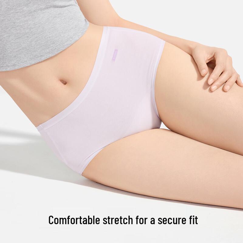 SecretWorld Women's High-Waist Pure Cotton Antibacterial Briefs