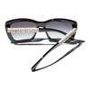 Chanel Personalized Simple Fashion Trend Acetate Frame Butterfly Sunglasses Women's Black