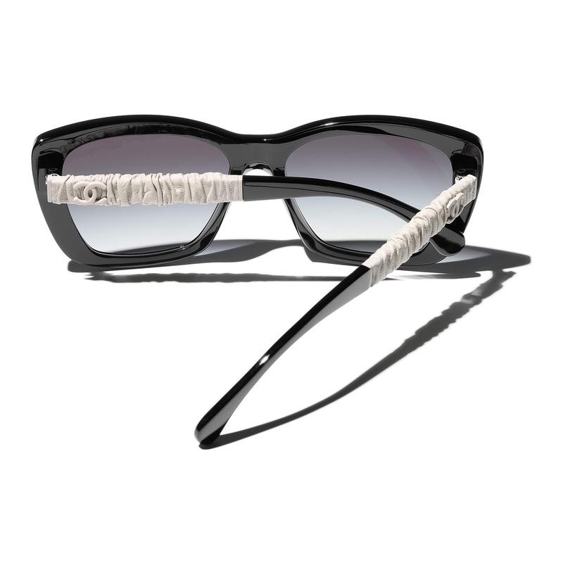 Chanel Personalized Simple Fashion Trend Acetate Frame Butterfly Sunglasses Women's Black