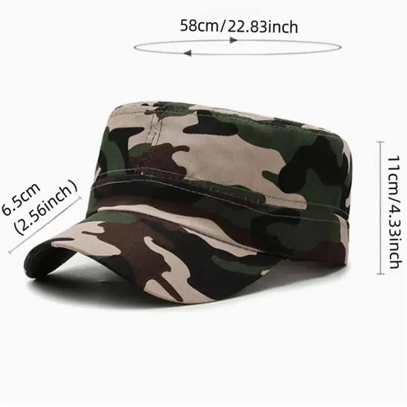 Classic Summer Flat Cap - Men's Breathable Outdoor Sport Hat Vintage Soldier Style Adjustable Sun Hat