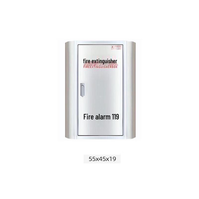 Brangdy Rounded Anti-Collision Stainless Steel Fire Extinguisher Box For 2 x 5kg Extinguishers