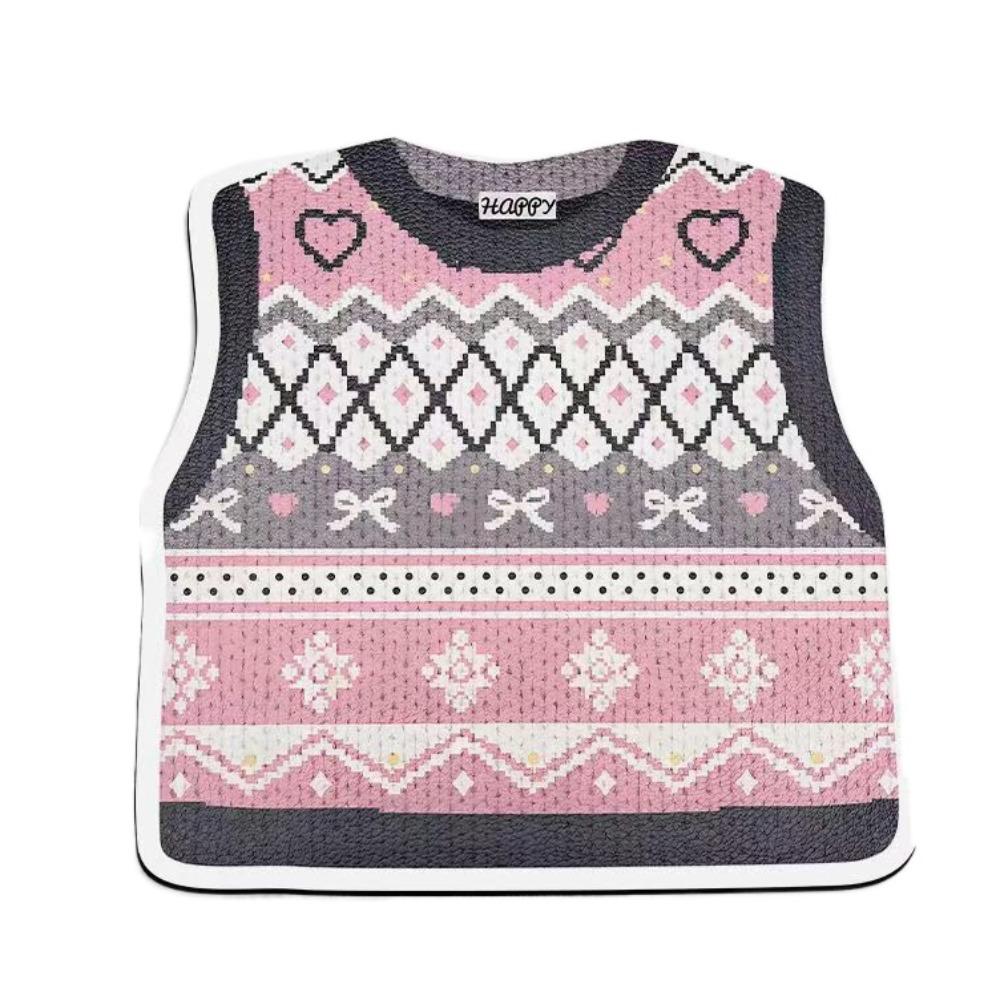 

Simulated Printing Sweater Mouse Mat Desk Keyboard Mice Mat Typewriting Tools 23*23cm-Style C