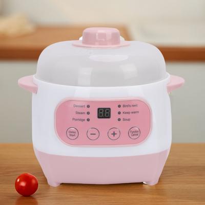 1L Electric Stew Pot 200W Smart Ceramic Soup Porridge Cooker   Slow Cooker for Multifunction Cooking