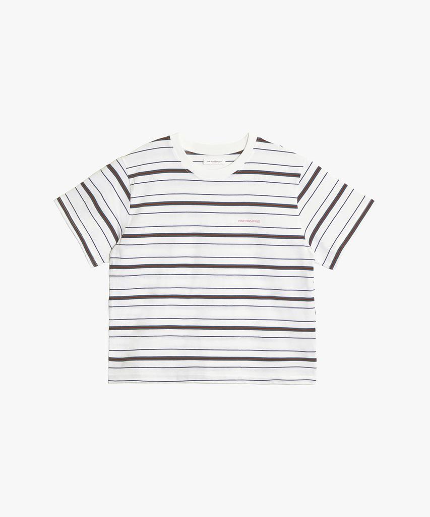 PINK PINEAPPLE Ppa Multi-Stripe T-Shirt_White