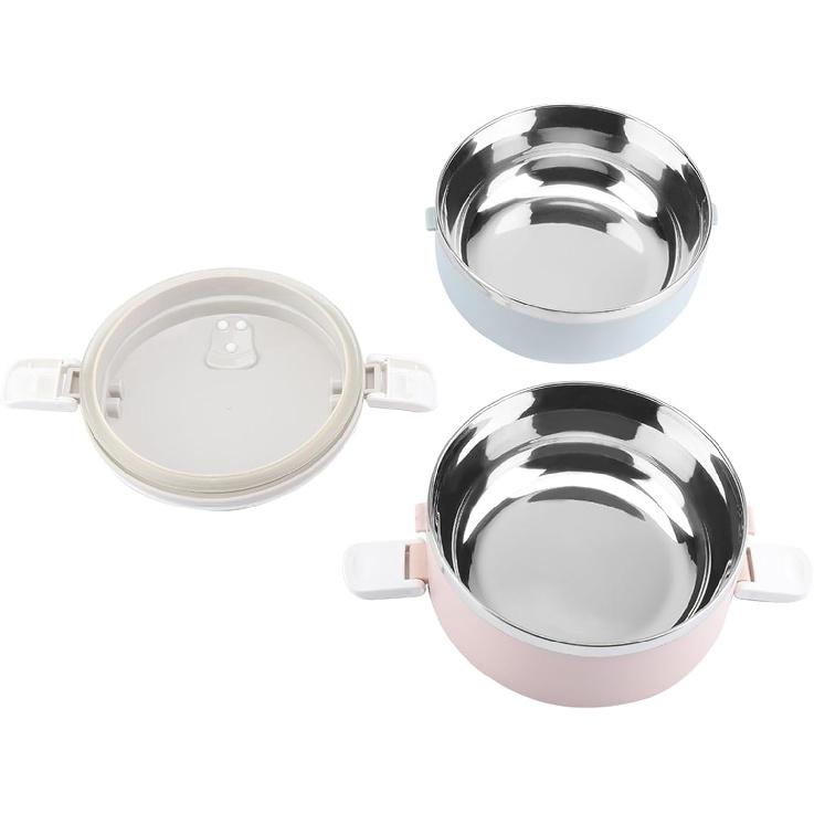 Przenośne Pudełka Bento Pudełko na Lunch dla Dorosłych Stal Nierdzewna Stackable Pudełko na Lunch Pojemnik Bento Pojemnik na Żywność (Druga warstwa 1400 ml)