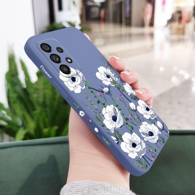 

Sunrise Flower Phone Case For Samsung A73 A53 A33 A23 A13 A04 A04S A72 A52 A52S A32 A22 A12 A71 A51 4G 5G Samsung A22 4G