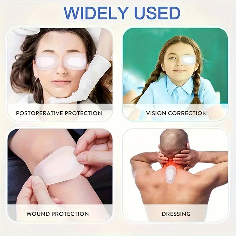 10 Pcs Medical Eye Patches Postoperative Sterile Adhesive Light Blocking Eye Pad Eyesight Protection Amblyopia Correction Patches