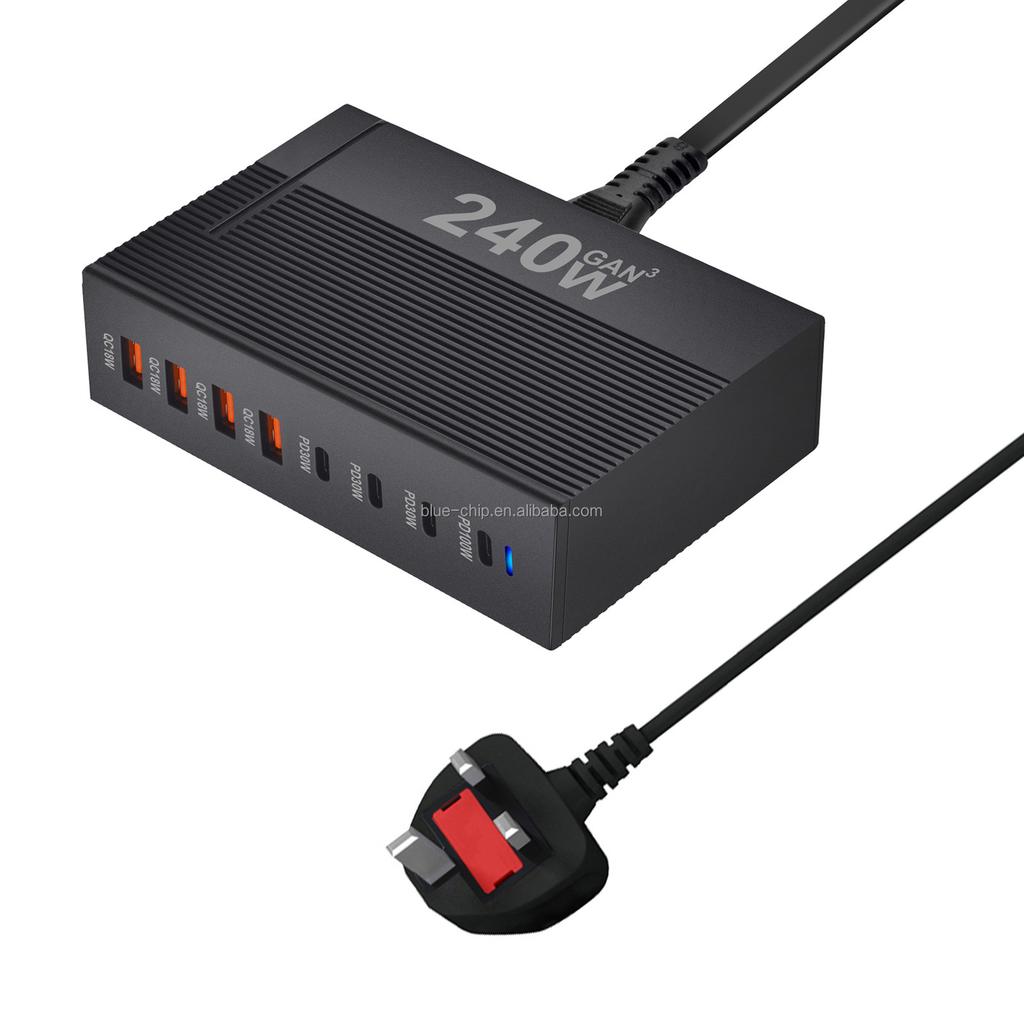 Multifunktion Mobil Best Selling Multi Power Block Adapter USB Typ C Günstig Großhandel Gan 240 Watt Schnell Handy Wandladegerät