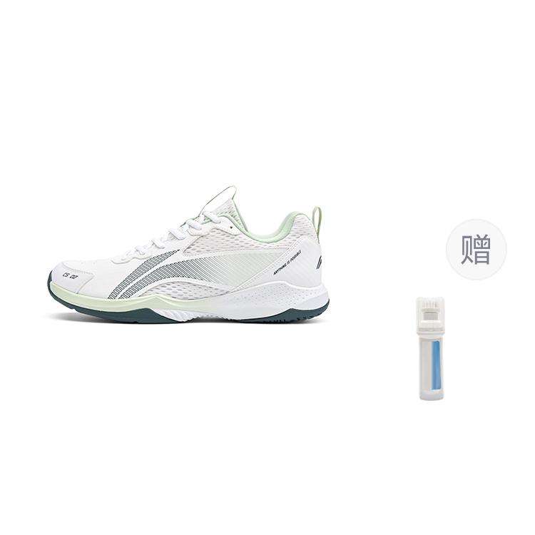 Li Ning Badminton Shoes Unisex Low top Standard White/Cloud Emerald Green AYTU011-3