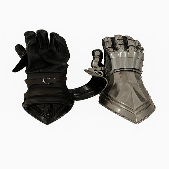 Guantes de Acero Medievales de 40,64 cm Protección de Manos para Armadura de Caballero para LARP Cosplay