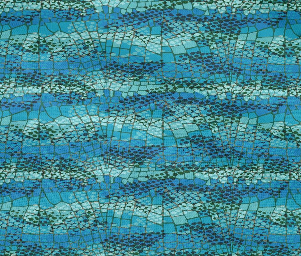 oneOone Cotton Flex Blue Fabric Crocodile Animal Skin Sewing Fabric By The Yard Printed Diy Clothing Sewing Supplies 40 Inch