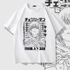 Japanese anime chainsaw man Makima pure cotton short-sleeved men's T-shirt Summer trend brand loose off-the-shoulder half-sleeve