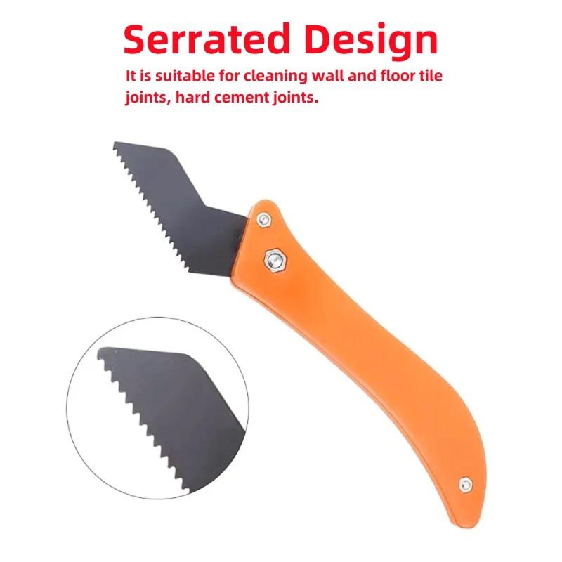 Professional Tile Gap Cleaning Tool Grout Remover Scraper Hook Knife with Replacement Blades for Wall Floor Ceramic Tile Seam Repair