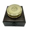 7,6 cm großer Messing-, Bronze- oder schwarzer Gedichtkompass in einer Holzkiste