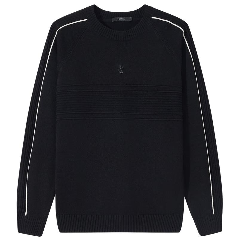 

Cabbeen Men s Striped Jacquard Long-Sleeve Sweater 3XL