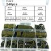 240pcs Fit Combined Sealing RingHigh Press Hydraulic Rubber Oil Pipe Seal Gasket Kit Metal Drain Plug Gasket