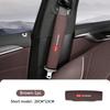 URDV7 Leather Car Logo Seat Belt Cover Shoulder Protective Interior Accessories For KIA Sportage Rio Ceed Niro Soul Stonic Picanto