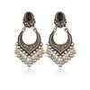 Fashion Tassel Antique Earrings Retro Earrings Bohemian Style Beads Women Black Rhinestone Earrings Jewelry Gift