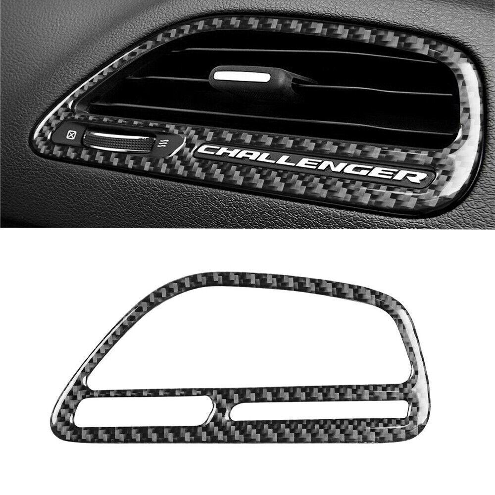 Carbon Fiber Passenger Side Air Vent Outlet Cover For Dodge Challenger 15-