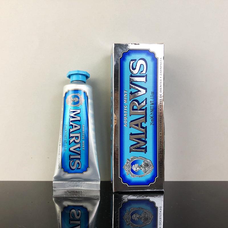 Jasmínová mátová zubní pasta pro svěží dech Dárková krabička - Itálie Mars Bright White 25ml vzorek