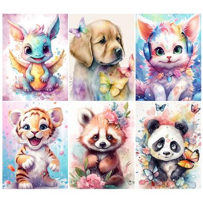 DIY Full Round Diamond Painting Cross Stitch 3D Animal Flower Home Decorative Art Landscape Diamond Painting 5d Diamond Art Painting