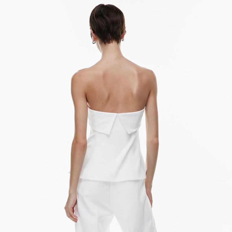 2025 Solid Tube Tops For Women Strapless Bra Turndown Slash Neck Lenceria Femenina Backless Bralette Femme Split Bandeau Top Sexy