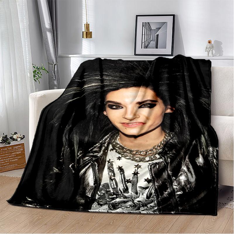 2025 New Style Tokio Hotel Rock Band Bill Tom Kaulitz Blanket,Soft Throw Blanket for Home Bedroom Bed Sofa Cover Kids Gift