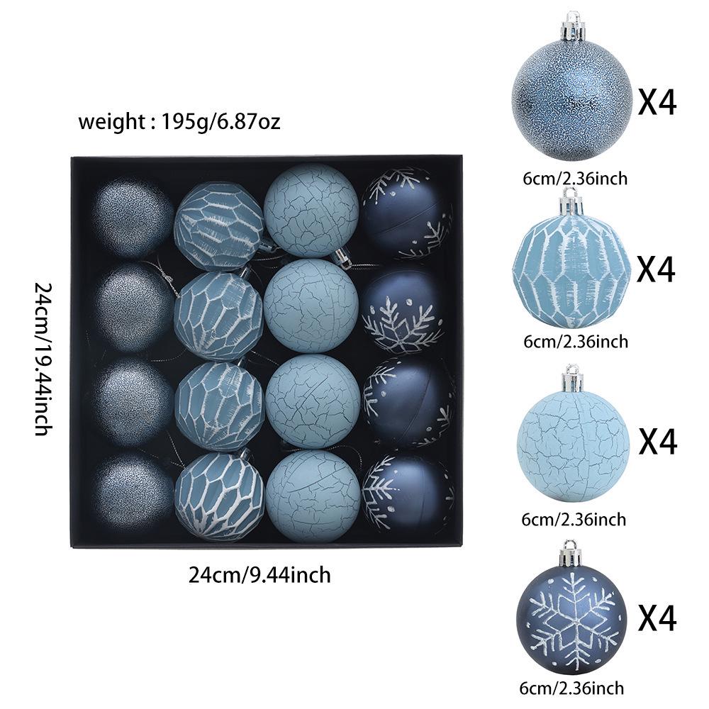 Luxury Snowflake Pattern Christmas Ball Gift Box - Multicolor Tree Ornaments