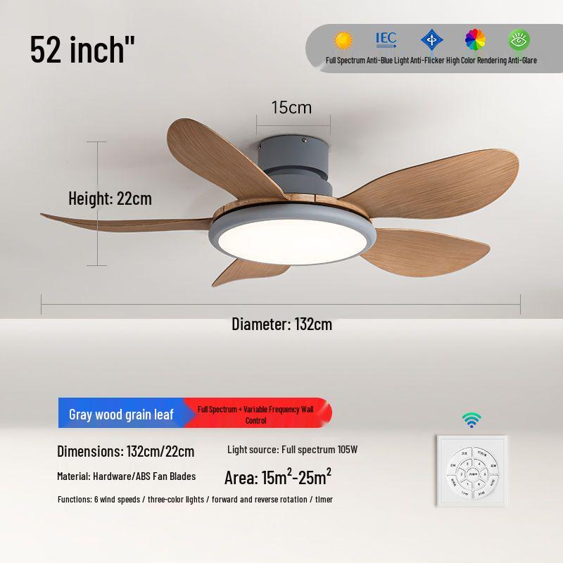 2024 High-Power Ceiling Fan with Integrated Chandelier for Bedroom, Dining, and Living Room