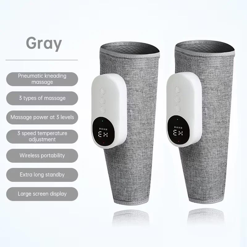 Leg Massager With Heat And Compression, Legs Massage For Circulation And Pain Relief , Heating Calf Leg Air Compression Massager